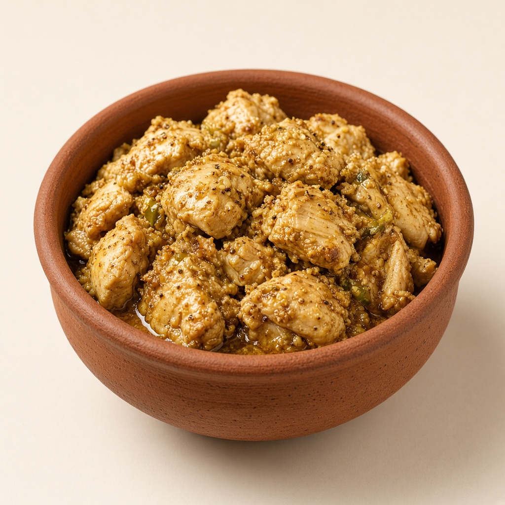 Chicken Boneless White Pickle, చికెన్ బోన్లెస్ తెల్ల పచ్చడి