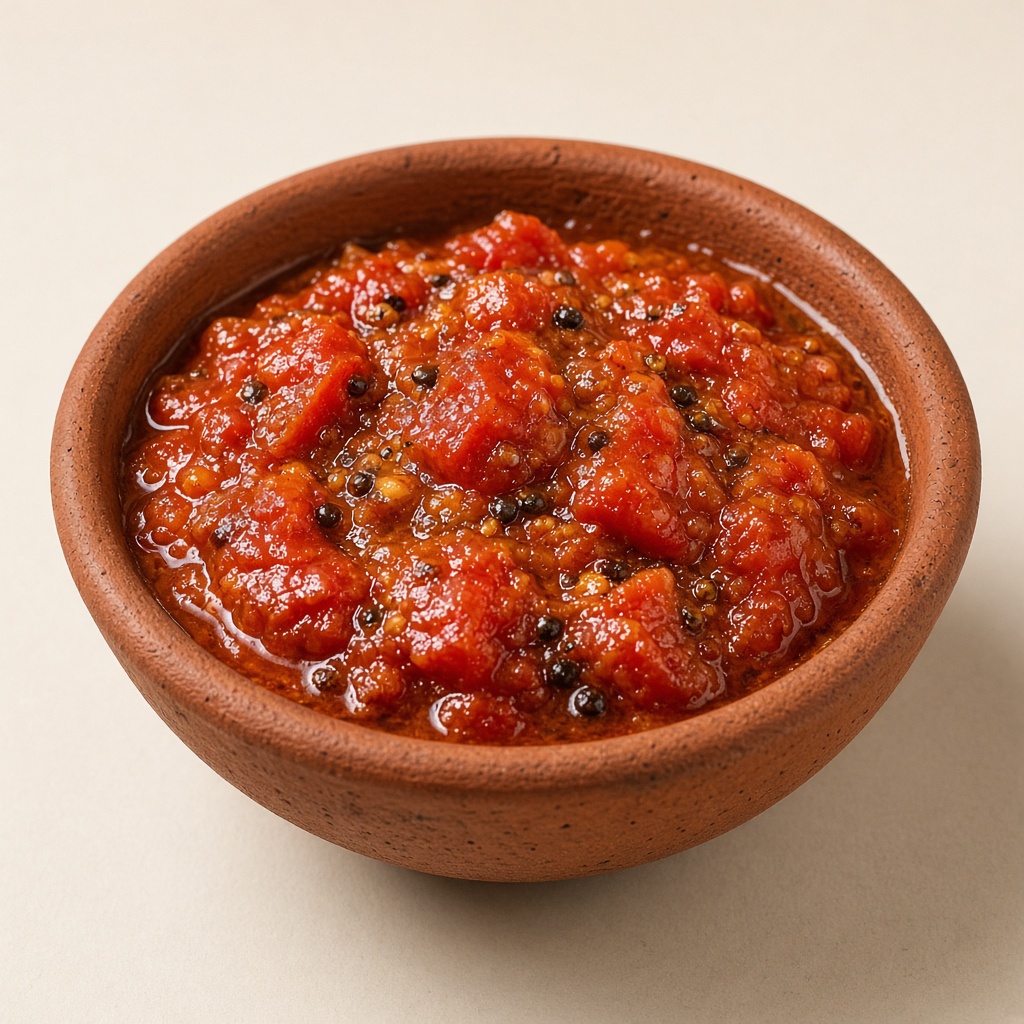 Tomato Pickle, టమాట (పచ్చి నూనెతో)